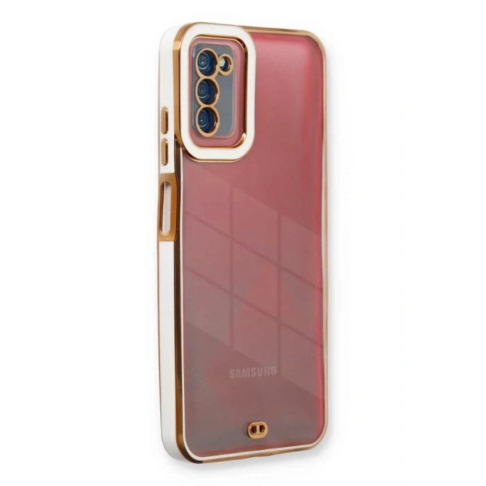 Samsung Galaxy A03S Kılıf Liva Lens Silikon - Beyaz
