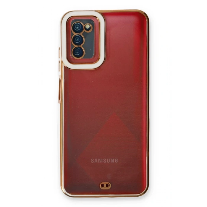 Samsung Galaxy A03S Kılıf Liva Lens Silikon - Beyaz