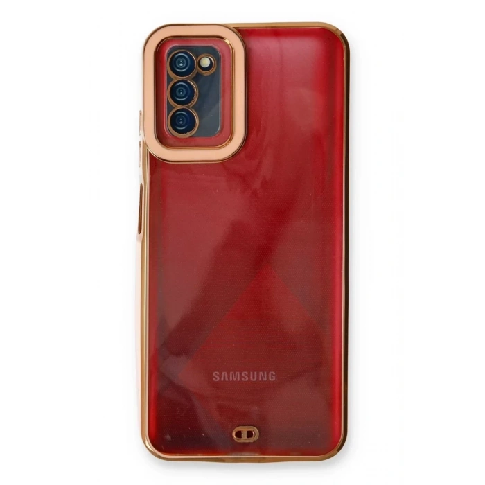 Samsung Galaxy A03S Kılıf Liva Lens Silikon - Rose