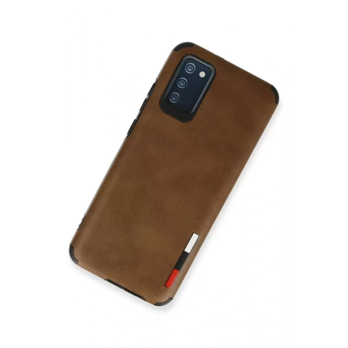 Samsung Galaxy A03S Kılıf Loop Deri Silikon - Kahverengi