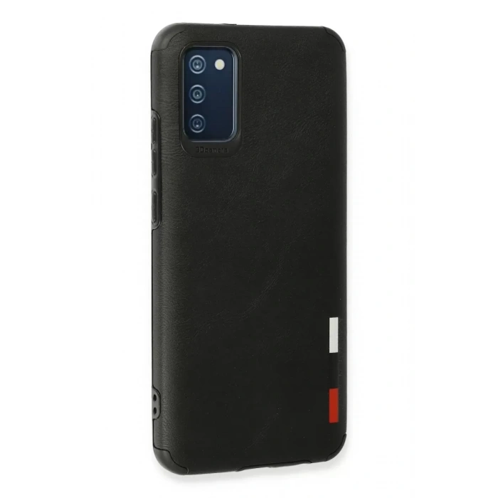Samsung Galaxy A03S Kılıf Loop Deri Silikon - Siyah