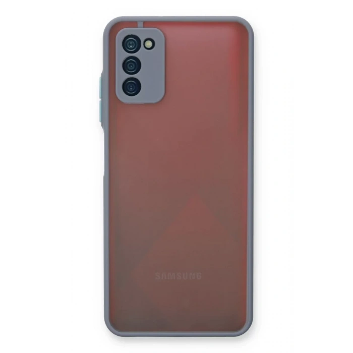 Samsung Galaxy A03S Kılıf Montreal Silikon Kapak - Gri