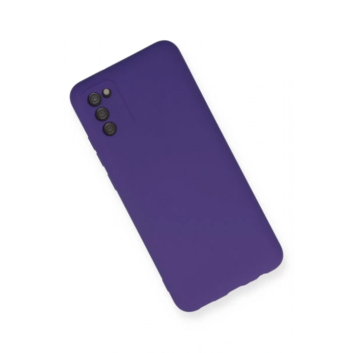 Samsung Galaxy A03S Kılıf Nano içi Kadife Silikon - Mor