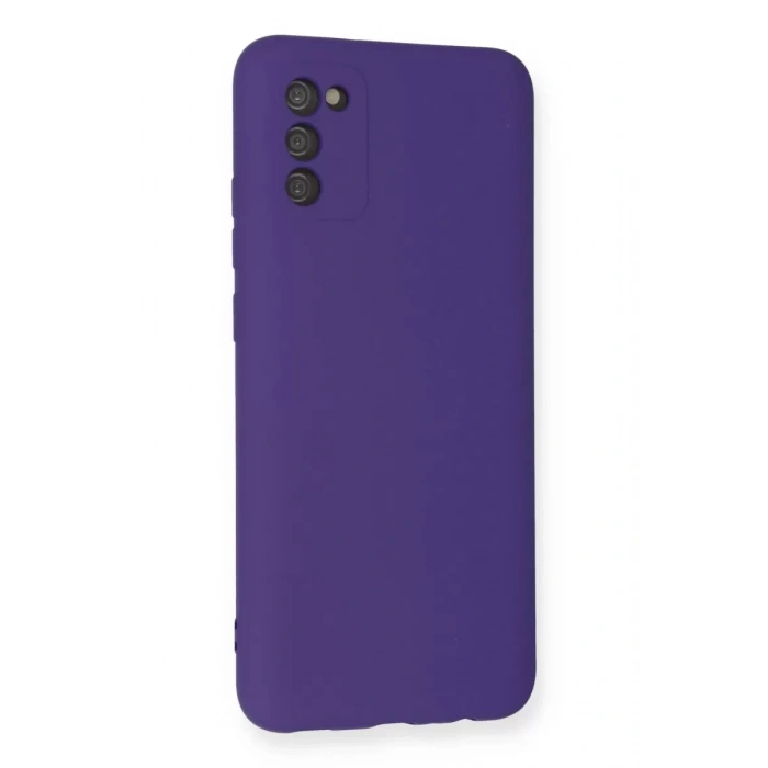 Samsung Galaxy A03S Kılıf Nano içi Kadife Silikon - Mor