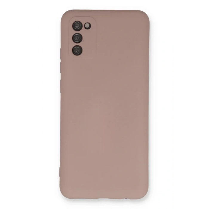 Samsung Galaxy A03S Kılıf Nano içi Kadife Silikon - Pudra