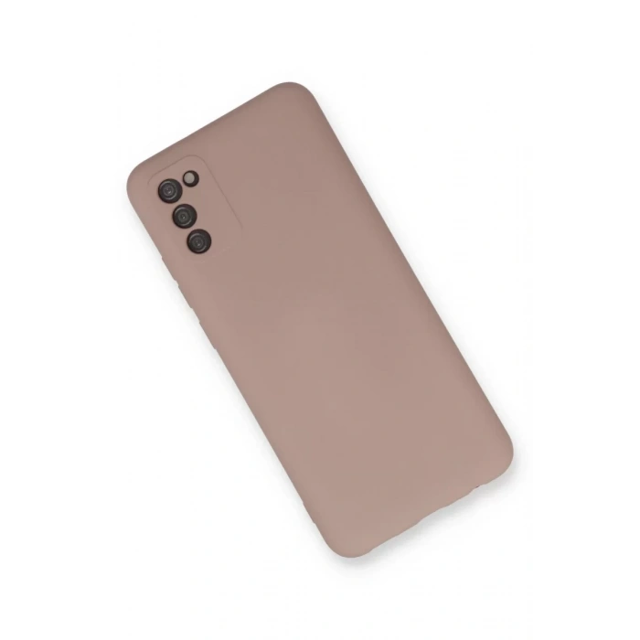 Samsung Galaxy A03S Kılıf Nano içi Kadife Silikon - Pudra