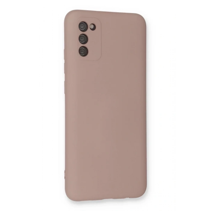 Samsung Galaxy A03S Kılıf Nano içi Kadife Silikon - Pudra