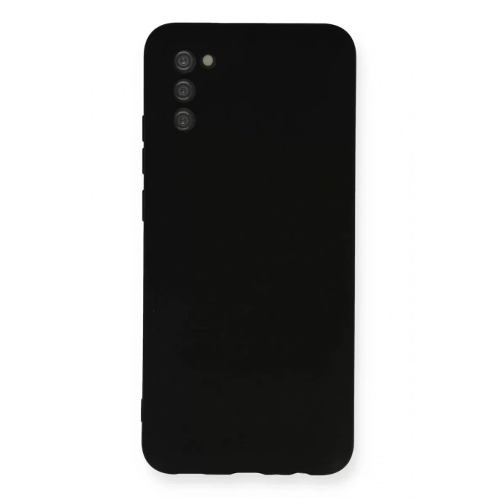 Samsung Galaxy A03S Kılıf Nano içi Kadife Silikon - Siyah