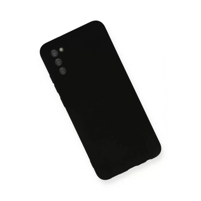 Samsung Galaxy A03S Kılıf Nano içi Kadife Silikon - Siyah