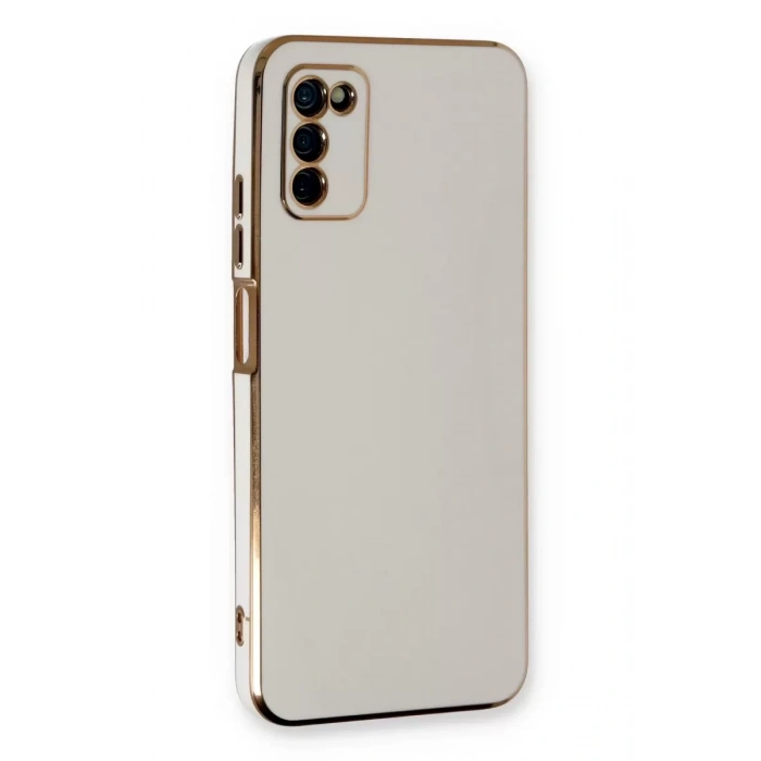 Samsung Galaxy A03S Kılıf Volet Silikon - Beyaz