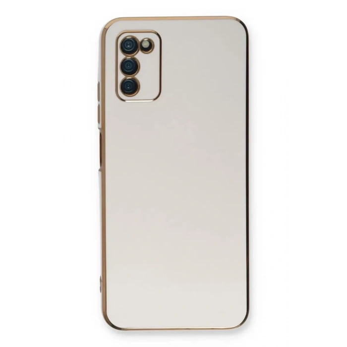 Samsung Galaxy A03S Kılıf Volet Silikon - Beyaz