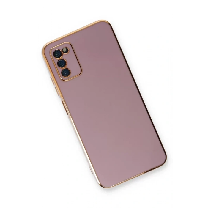 Samsung Galaxy A03S Kılıf Volet Silikon - Mor