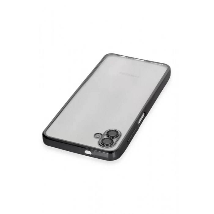 Samsung Galaxy A04 Kılıf Lensli Silikon - Siyah
