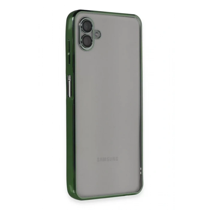 Samsung Galaxy A04 Kılıf Lensli Silikon - Yeşil
