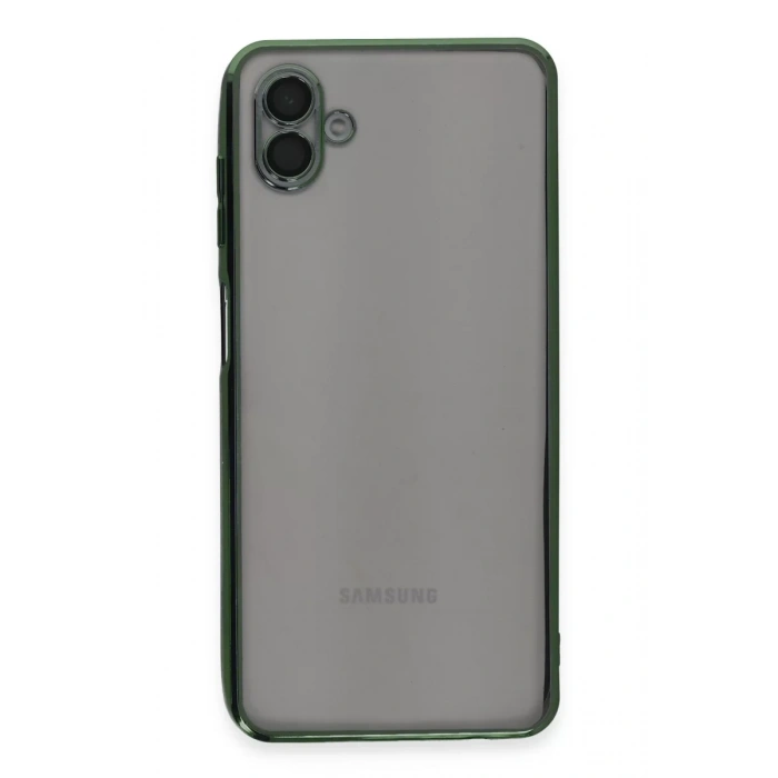 Samsung Galaxy A04 Kılıf Lensli Silikon - Yeşil