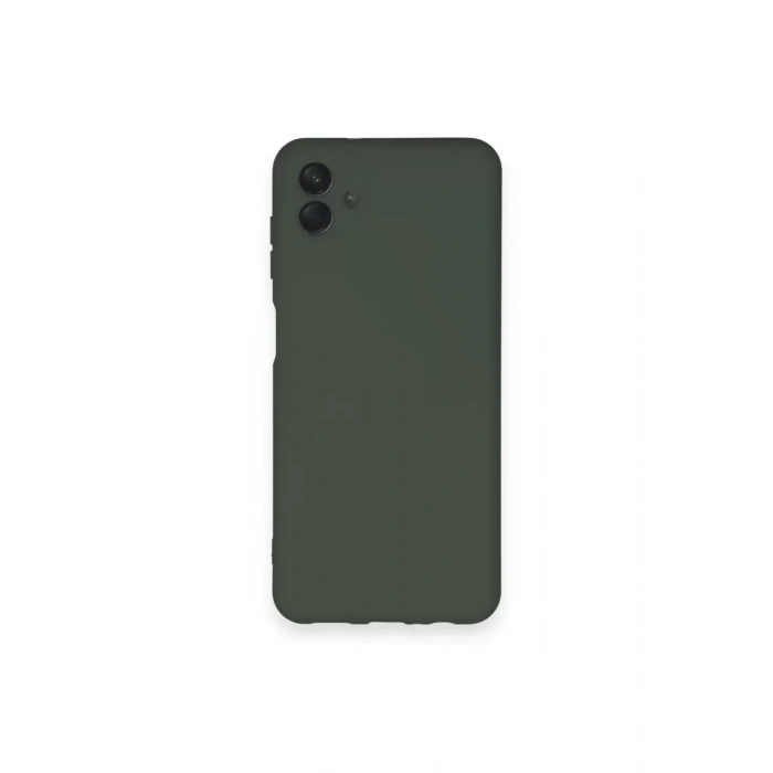 Samsung Galaxy A04 Kılıf Nano içi Kadife Silikon - Koyu Yeşil
