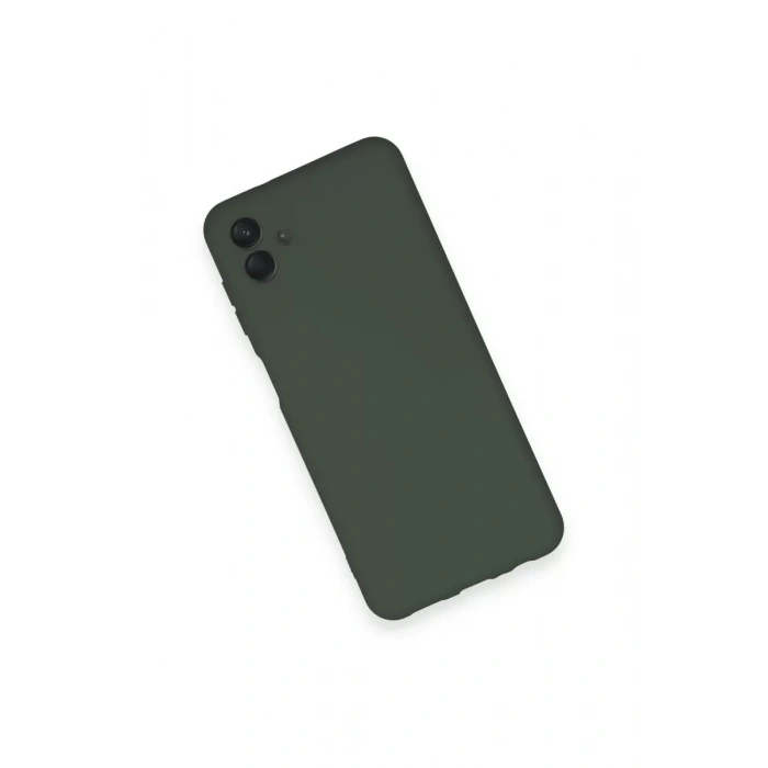 Samsung Galaxy A04 Kılıf Nano içi Kadife Silikon - Koyu Yeşil