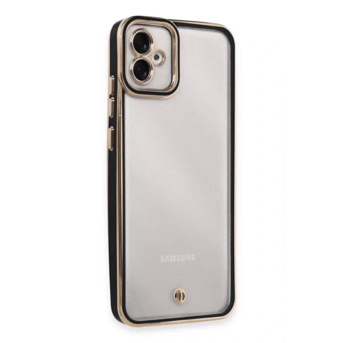 Samsung Galaxy A04E Kılıf Liva Lens Silikon - Siyah