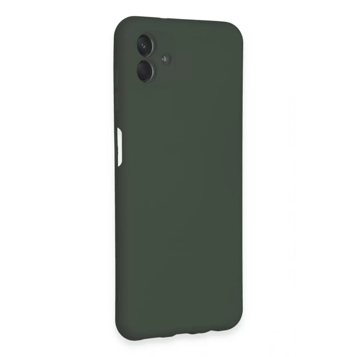 Samsung Galaxy A04E Kılıf Nano içi Kadife Silikon - Koyu Yeşil