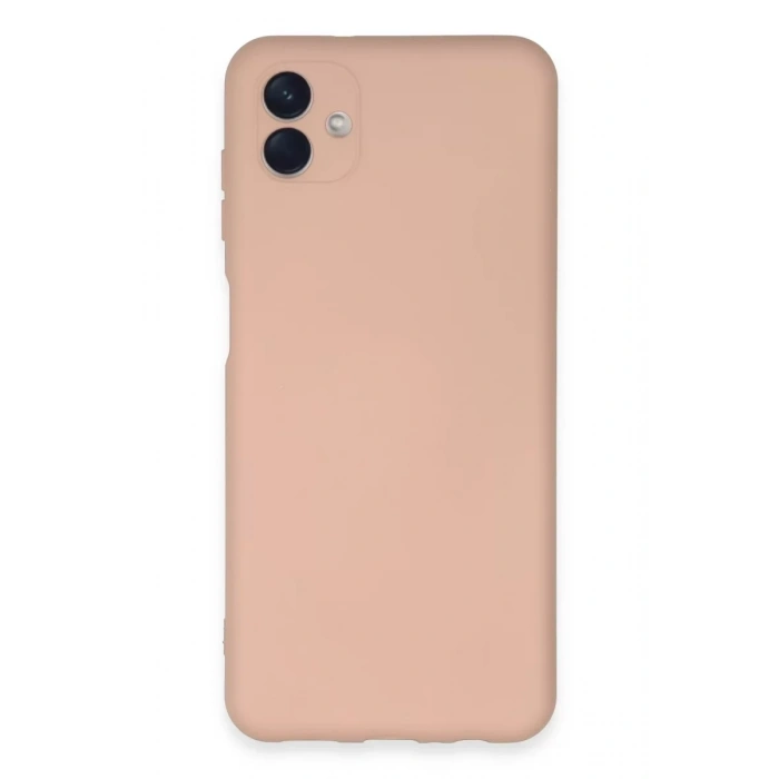 Samsung Galaxy A04E Kılıf Nano içi Kadife Silikon - Pudra