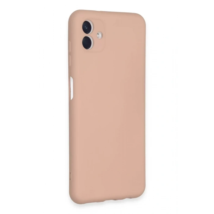 Samsung Galaxy A04E Kılıf Nano içi Kadife Silikon - Pudra