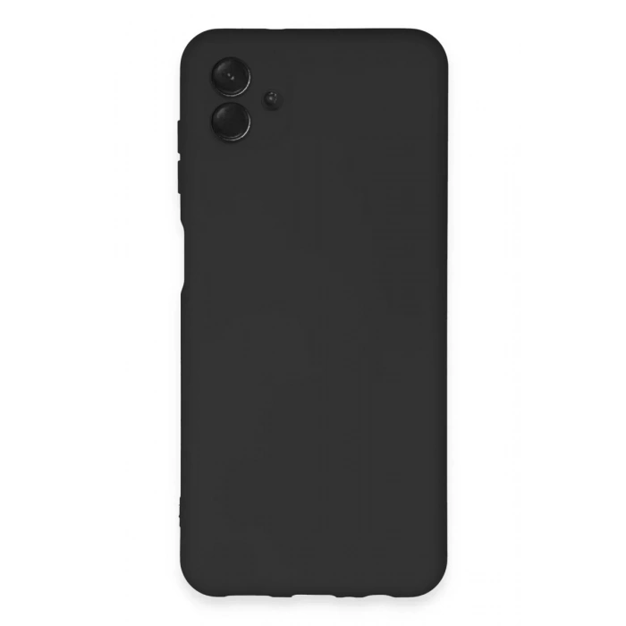 Samsung Galaxy A04E Kılıf Nano içi Kadife Silikon - Siyah