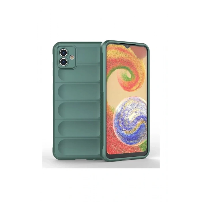 Samsung Galaxy A04E Kılıf Optimum Silikon - Koyu Yeşil