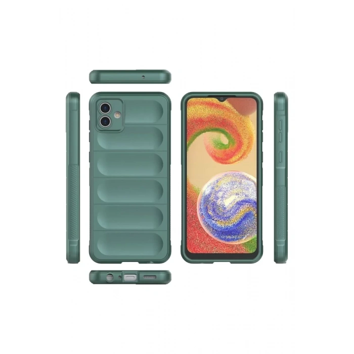 Samsung Galaxy A04E Kılıf Optimum Silikon - Koyu Yeşil