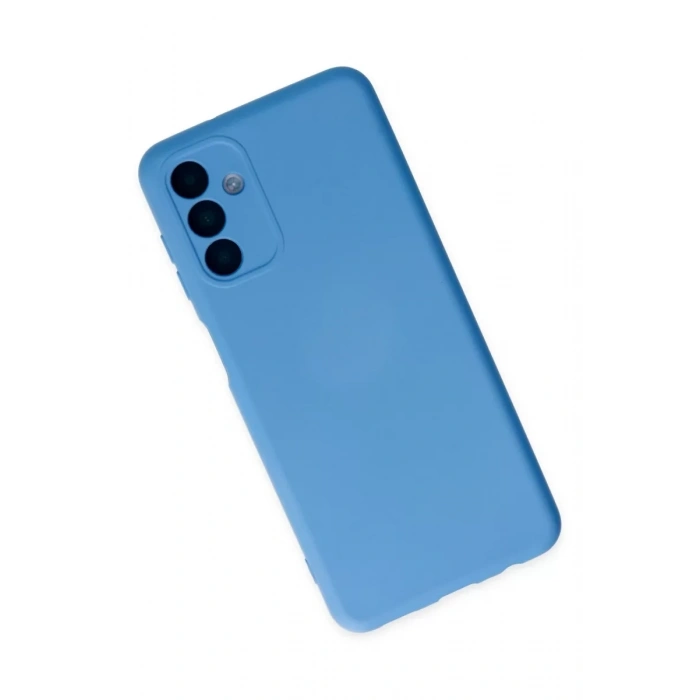 Samsung Galaxy A04S Kılıf Nano içi Kadife Silikon - Mavi
