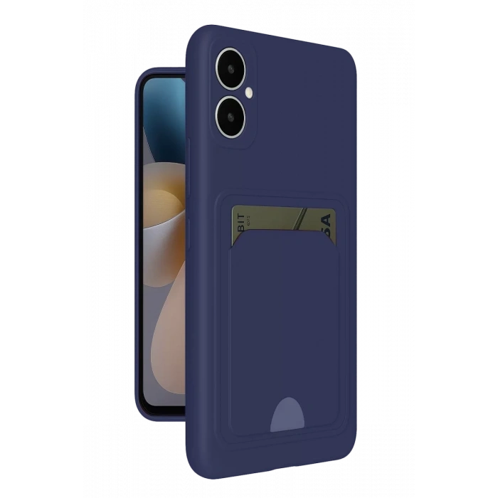 Samsung Galaxy A05 Kelvin Kartvizitli Silikon - Lacivert