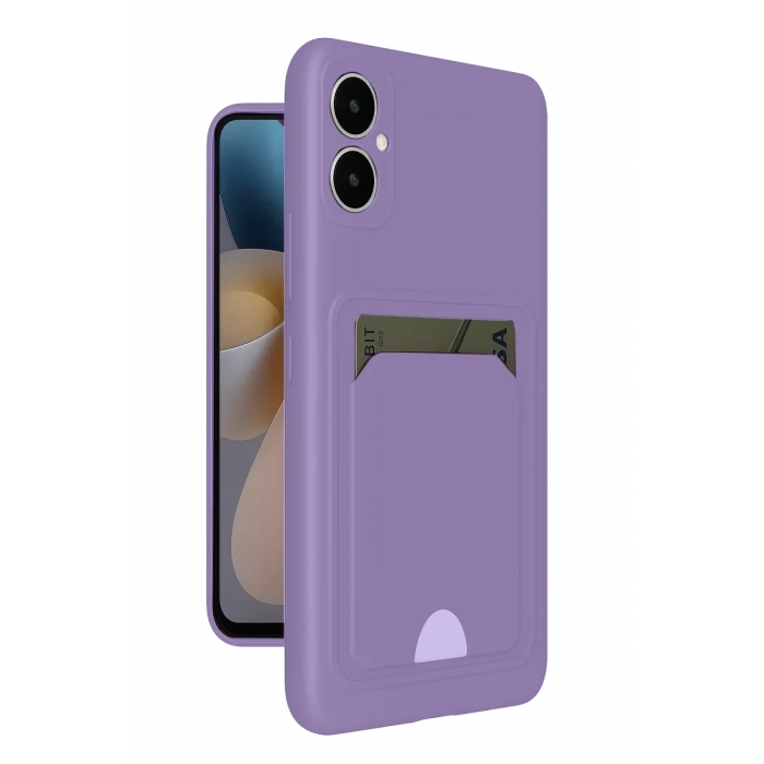 Samsung Galaxy A05 Kelvin Kartvizitli Silikon - Lila
