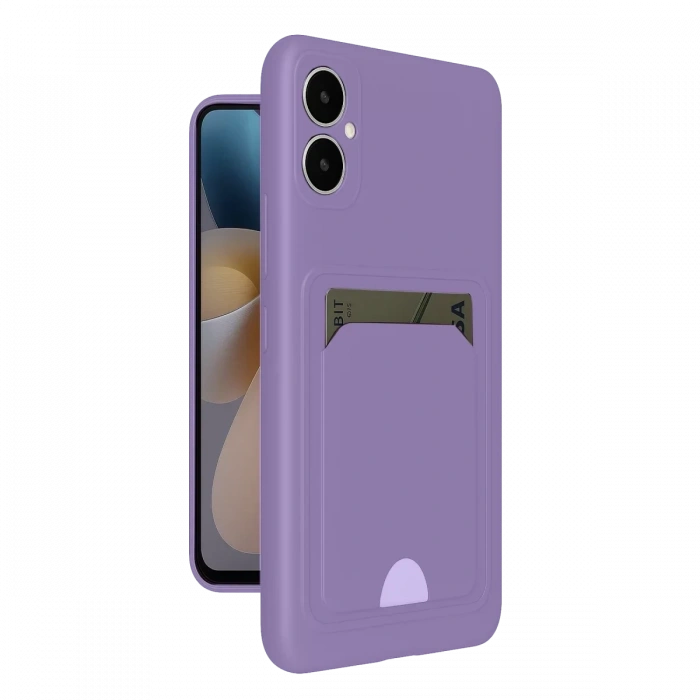 Samsung Galaxy A05 Kelvin Kartvizitli Silikon - Lila