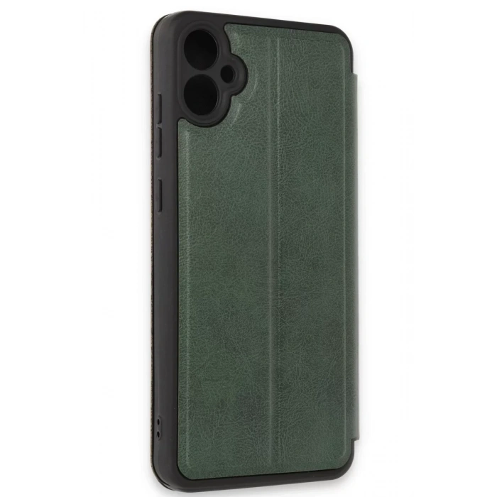 Samsung Galaxy A05 Kılıf Flip Cover - Koyu Yeşil
