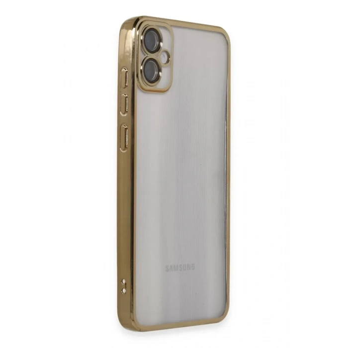 Samsung Galaxy A05 Kılıf Lensli Silikon - Gold
