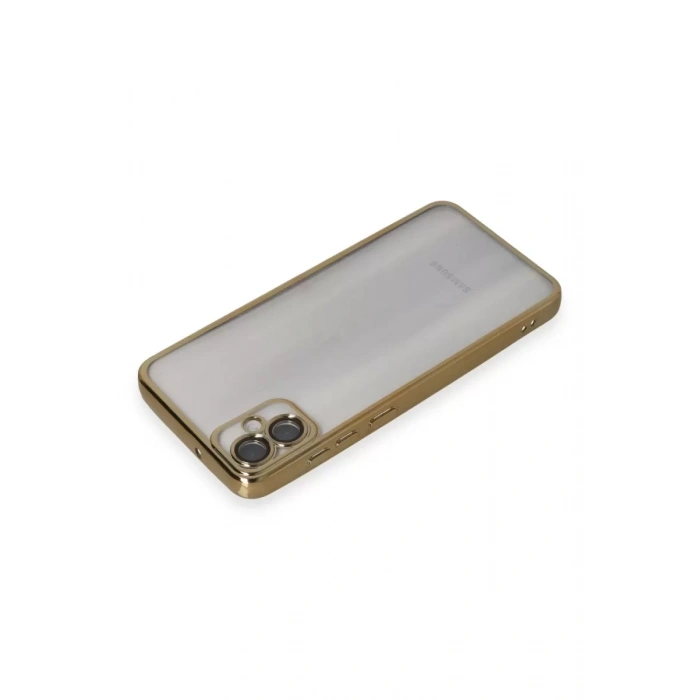 Samsung Galaxy A05 Kılıf Lensli Silikon - Gold