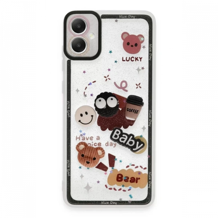 Samsung Galaxy A05 Kılıf Sweet Desenli Silikon Kapak - Sarı