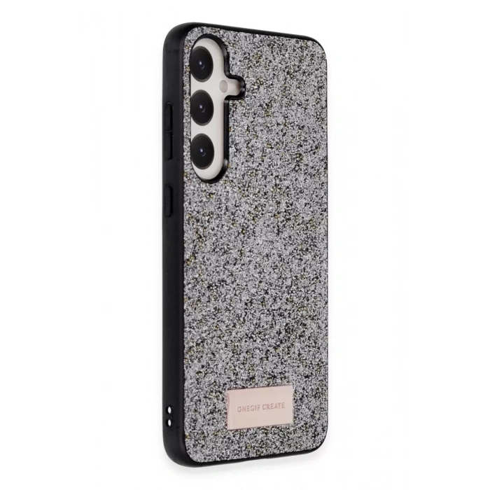 Samsung Galaxy A05S Bright Simli Kapak - Gümüş