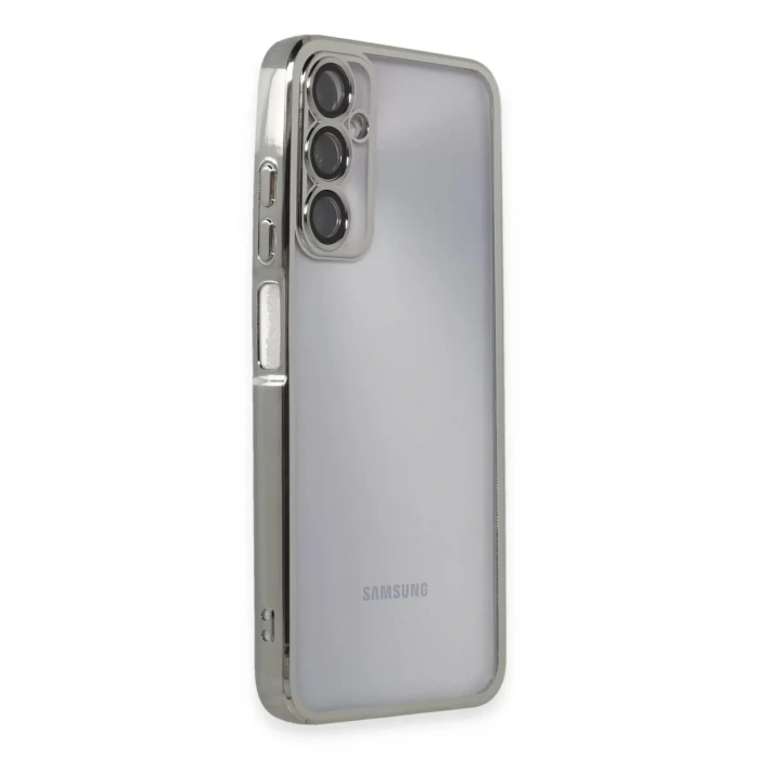Samsung Galaxy A05S Kılıf Lensli Silikon - Gümüş
