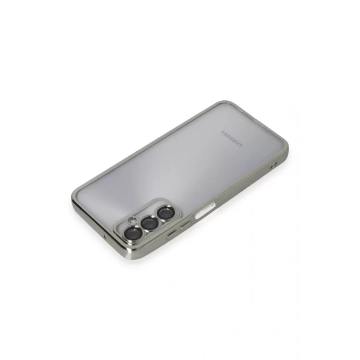 Samsung Galaxy A05S Kılıf Lensli Silikon - Gümüş