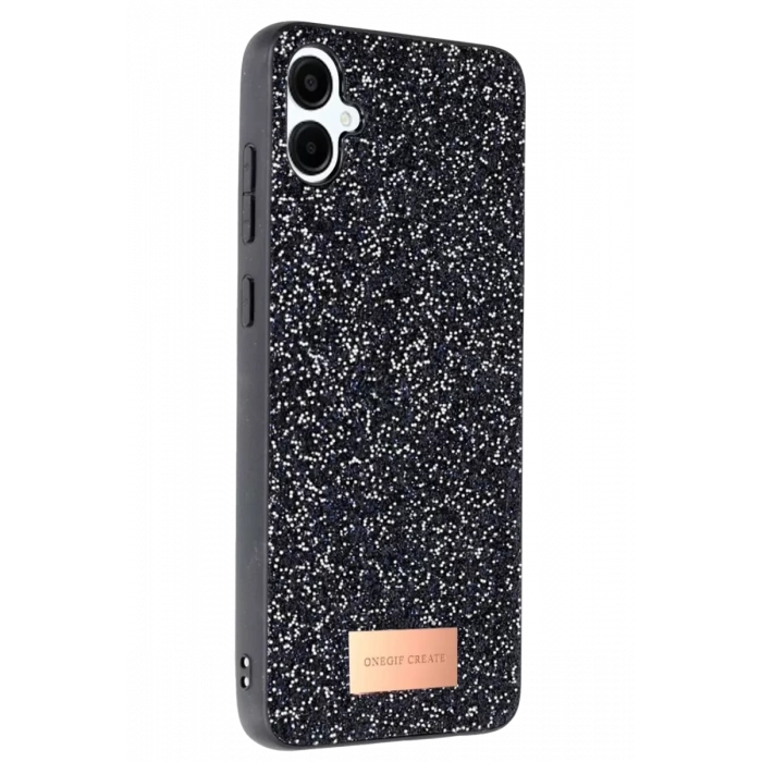Samsung Galaxy A06 Bright Simli Kapak - Siyah