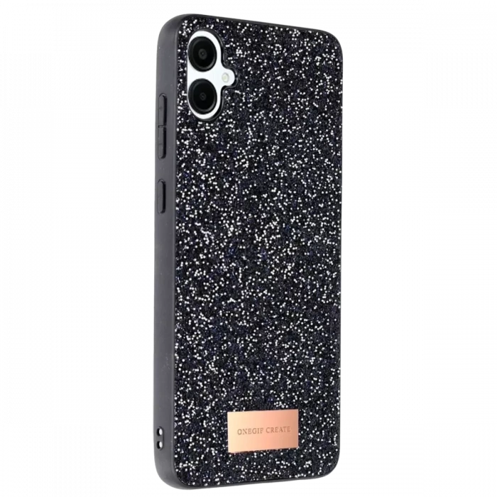 Samsung Galaxy A06 Bright Simli Kapak - Siyah