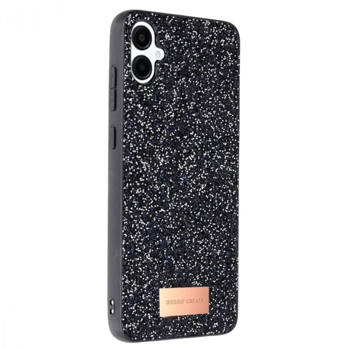 Samsung Galaxy A06 Bright Simli Kapak - Siyah