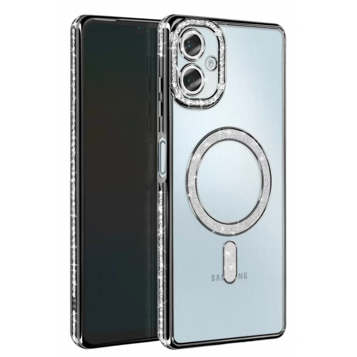 Samsung Galaxy A06 Joke Simli Magneticsafe Kılıf - Siyah