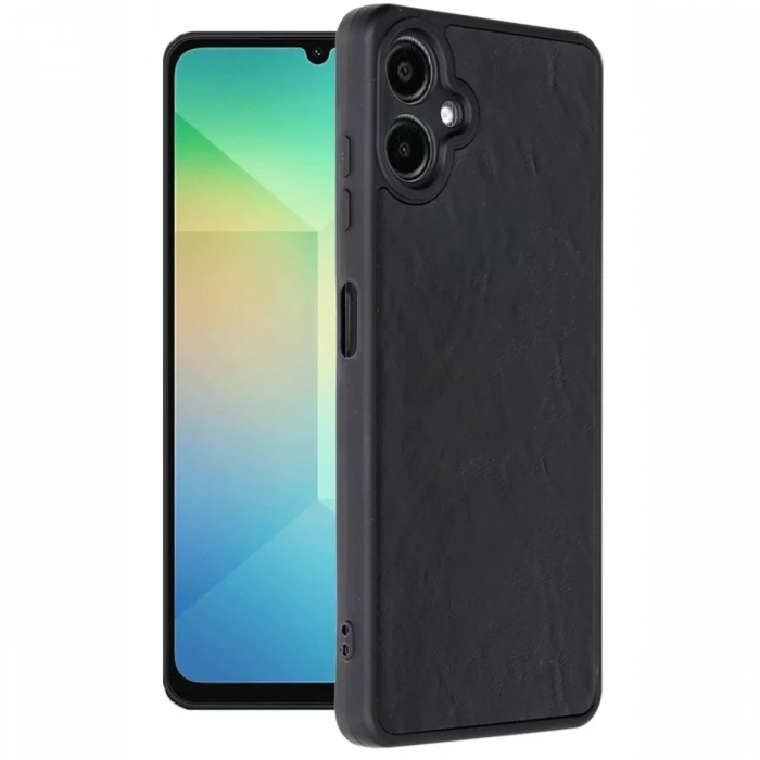 Samsung Galaxy A06 Kılıf Aras Deri Kapak - Siyah