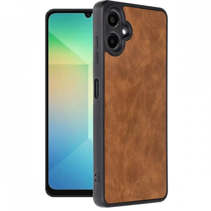 Samsung Galaxy A06 Kılıf Aras Deri Kapak - Taba