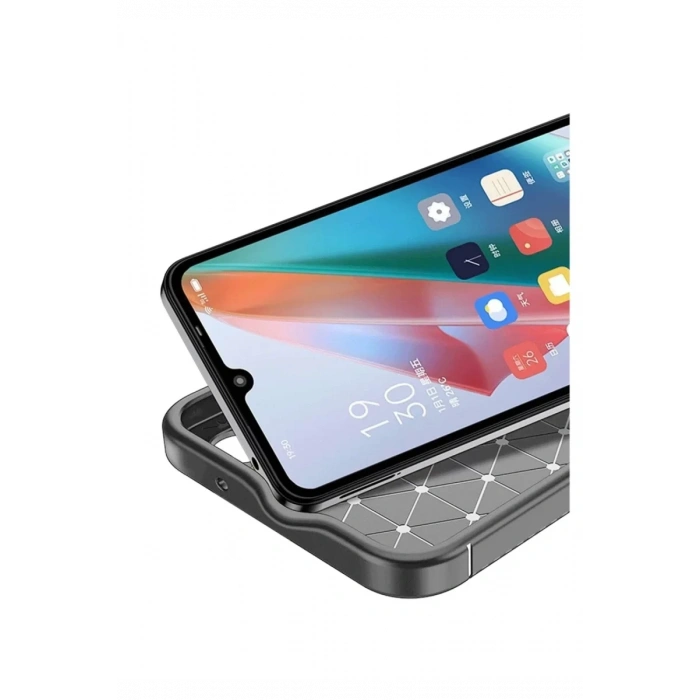 Samsung Galaxy A06 Kılıf Auto Focus Karbon Kapak - Gri