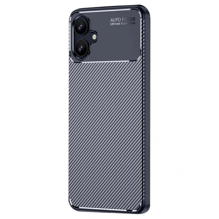 Samsung Galaxy A06 Kılıf Auto Focus Karbon Kapak - Lacivert