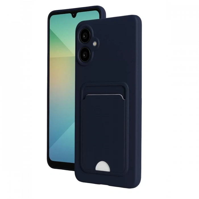 Samsung Galaxy A06 Kılıf Kelvin Kartvizitli Silikon - Lacivert