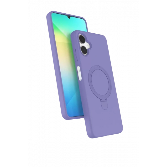 Samsung Galaxy A06 Regal Magsafe Standlı Kapak - Lila