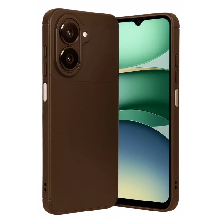 Samsung Galaxy A07 4G Auto Focus Karbon Kapak - Kahverengi